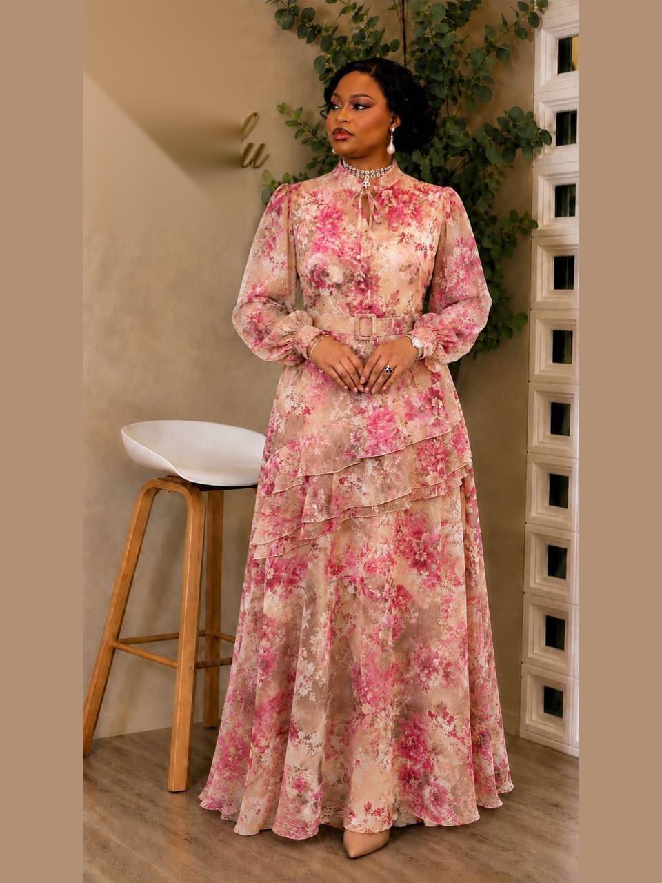 Robe Chiffon Rose — rose & poudre